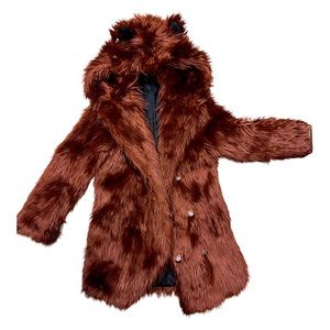 SPIRITHOODS RED WOLF FUR COAT